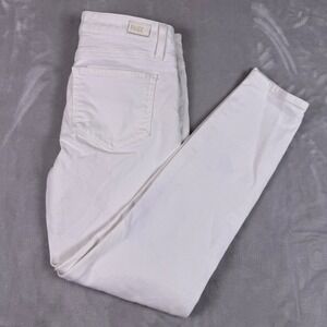 Paige Hoxton Ankle White High Rise‎ Skinny Jeans Size 27 Made in USA